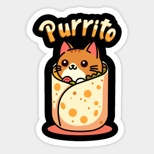 purrito - cat and burrito Sticker